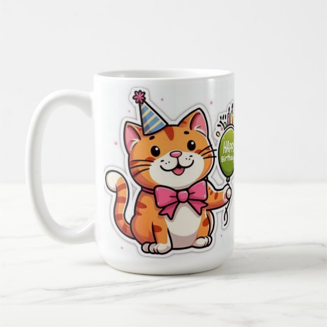 Caneca De Café Happy Birthday   Collection  Design (Esquerda)
