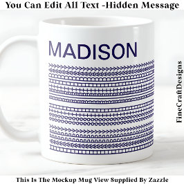 Caneca De Café Happy Birthday & Name Hidden Message 093Bl