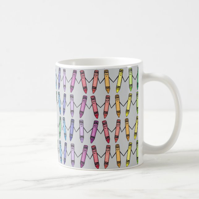 Caneca De Café Happy Crayon Amigos Mug (Direita)