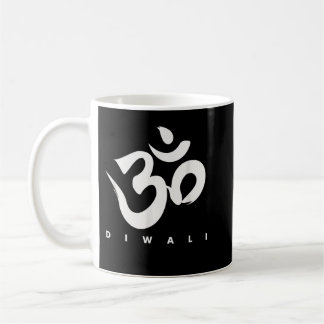 Caneca De Café Happy Diwali OM Hindu Festival Das Luzes Dotado