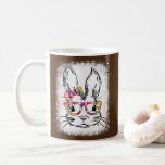 Caneca De Café Happy Easter Day Cute Bunny Rabbit Face Tie Dye<br><div class="desc">Happy Easter Day Cute Bunny Rabbit Face Tie Dye Glasses Girl Gift. Perfect gift for your dad,  mom,  papa,  men,  women,  friend and family members on Thanksgiving Day,  Christmas Day,  Mothers Day,  Fathers Day,  4th of July,  1776 Independent day,  Veterans Day,  Halloween Day,  Patrick's Day</div>