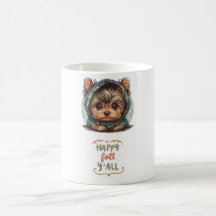 Happy Fall Y Yorkshire Terrier Autumn Hoodie
