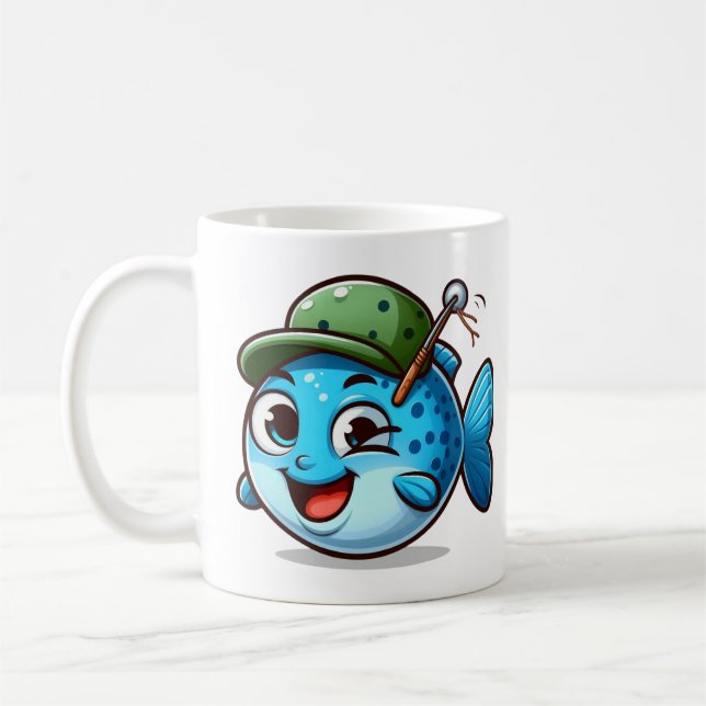 Caneca De Café Happy Fishing Buddy Cartoon Fish (Esquerda)