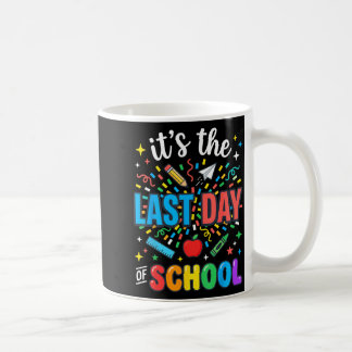 Caneca De Café Happy Funny Retro Teacher Student Summer Last Day