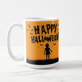 Caneca De Café Happy Halloween:Mug with Mysterious Silhouette