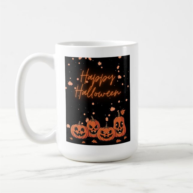 Caneca De Café Happy Halloween Postcard (Esquerda)