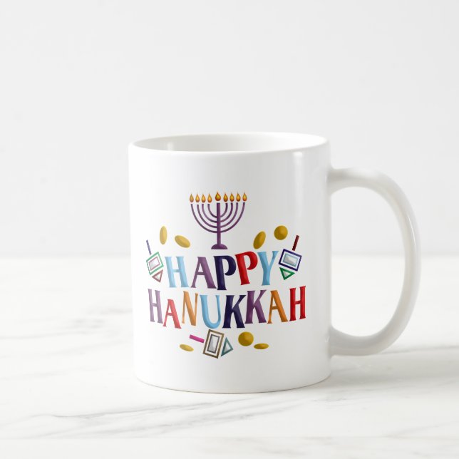 Caneca De Café Happy Hanukkah (Direita)