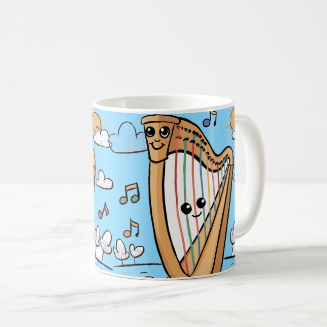 Caneca De Café happy harp mug (Frente Esquerda)