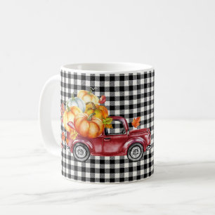 Caneca De Café Happy Harvest Black Buffalo Check Coffee Mug