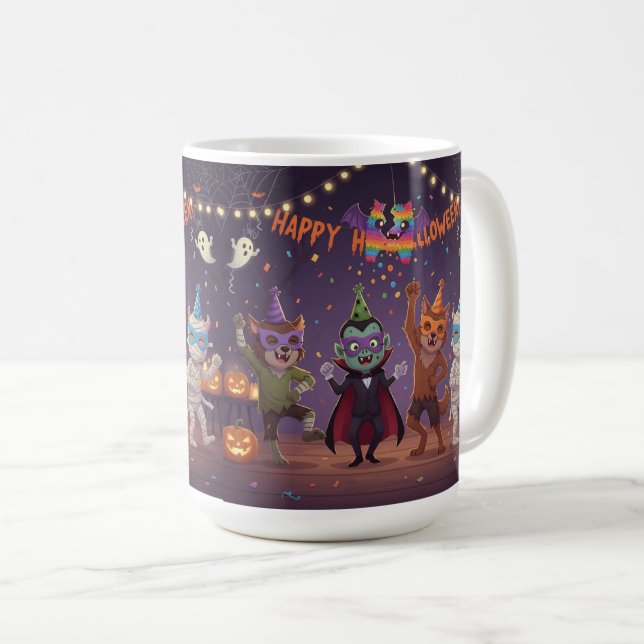 Caneca De Café Happy Howl-O-Ween Party (Frente Esquerda)