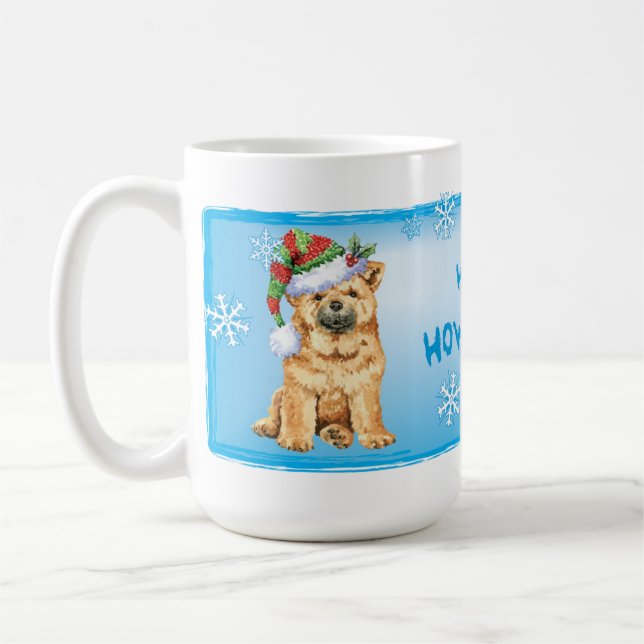 Caneca De Café Happy Howliday Chow (Esquerda)