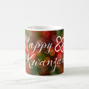 Caneca De Café Happy Kwanzaa Bokeh Umoja Lights