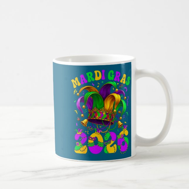 Caneca De Café Happy Mardi Gras Carnival Mardi Gras 2026 Jester M (Direita)
