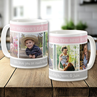 Caneca De Café Happy Mother's Day Best Nanny 4 Photo Collage