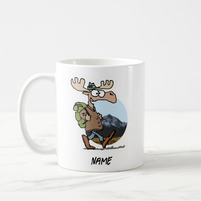 Caneca De Café Happy Mountain Moose (Esquerda)