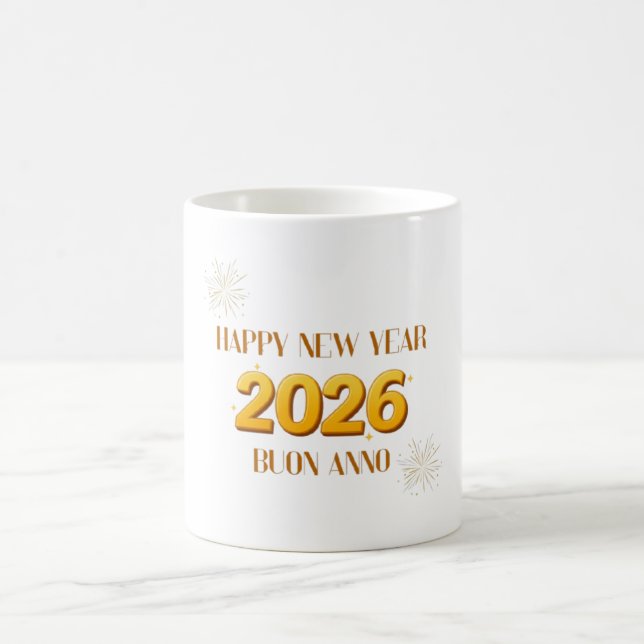 Caneca De Café Happy New Year 2026 Mug (Centro)