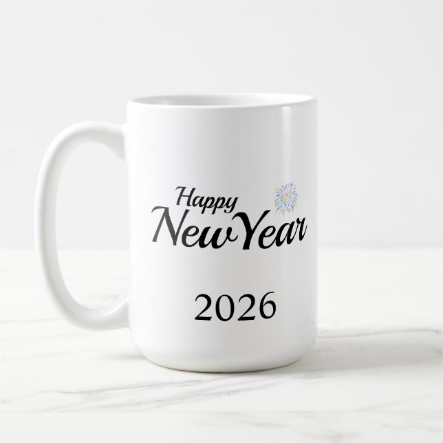 Caneca De Café Happy New Year Custom Present (Esquerda)