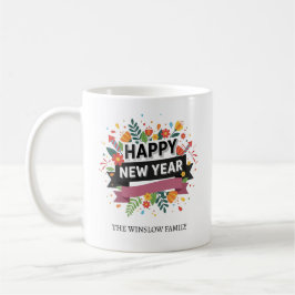 Caneca De Café Happy New Year Mug Personalized Family Name custom