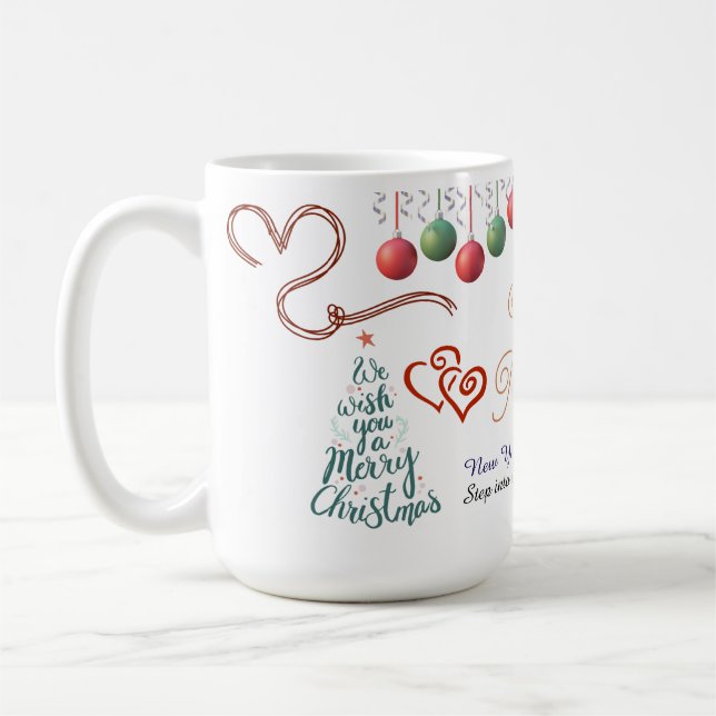 Caneca De Café Happy New Year Mug – Premium Celebration design (Esquerda)
