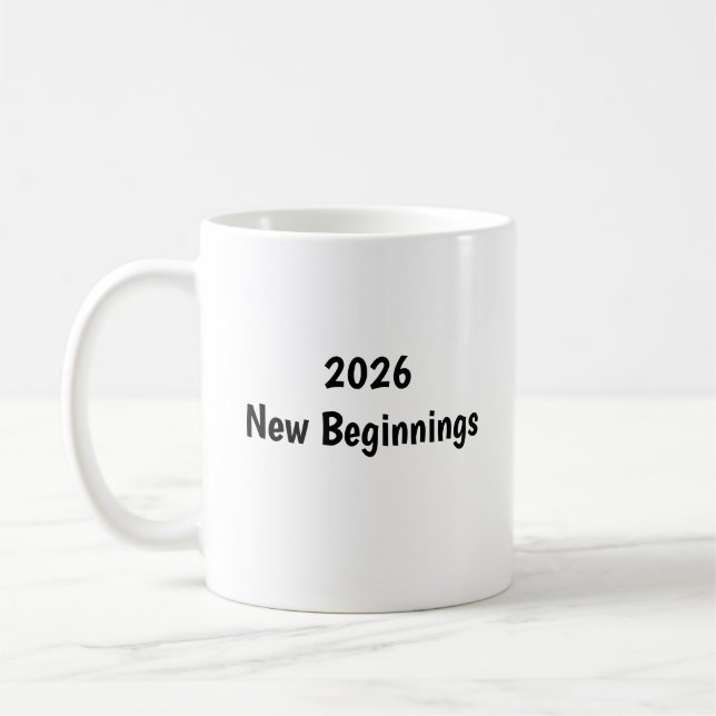Caneca De Café Happy New Year ✨ New Beginnings Mug (Esquerda)