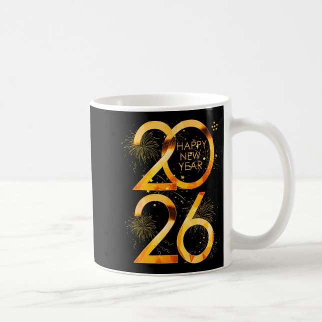 Caneca De Café Happy New Year Party Supplies 2026 Family Matching (Direita)