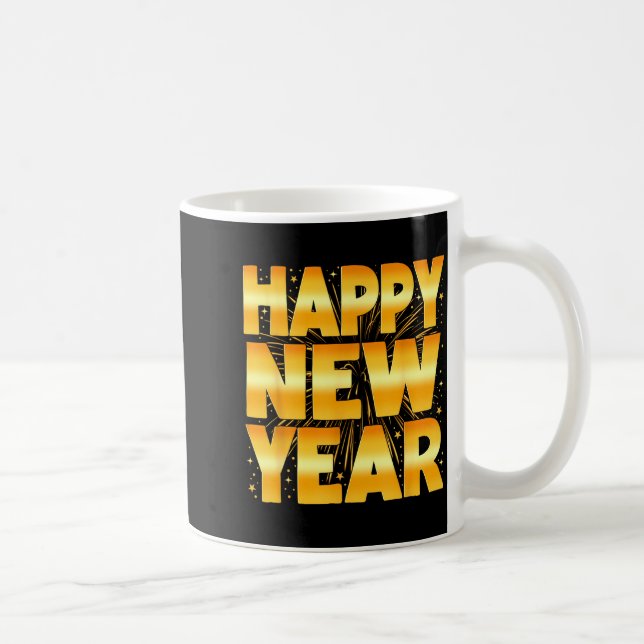 Caneca De Café Happy New Year Shirt Family New Years Eve Party Fi (Direita)