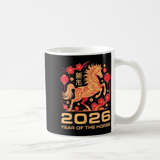 Caneca De Café Happy New Year-year Of The Horse Chinese New-year  (Direita)