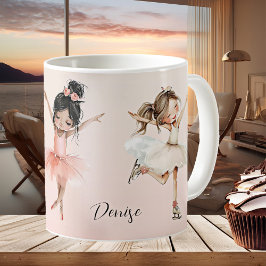 Caneca De Café Happy Pink Girly Ballerina Mug