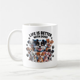 Caneca De Café Happy Puppy Squad – Cute Dog Lovers Collection