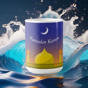 Caneca De Café Happy Ramadan Kareem Elegante Presente do Crescent