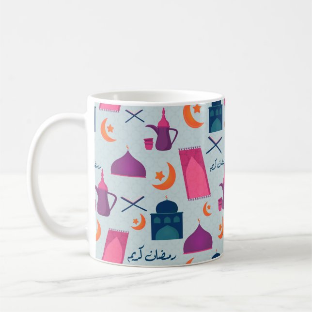 Caneca De Café Happy Ramadan Pattern (Esquerda)