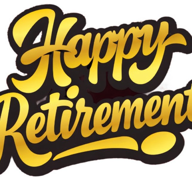 Caneca De Café Happy Retirement Mug (Happy Retirement Script Black and Gold Colors!)