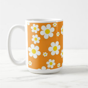 Caneca De Café Happy Retro Flower Coffee Mug!