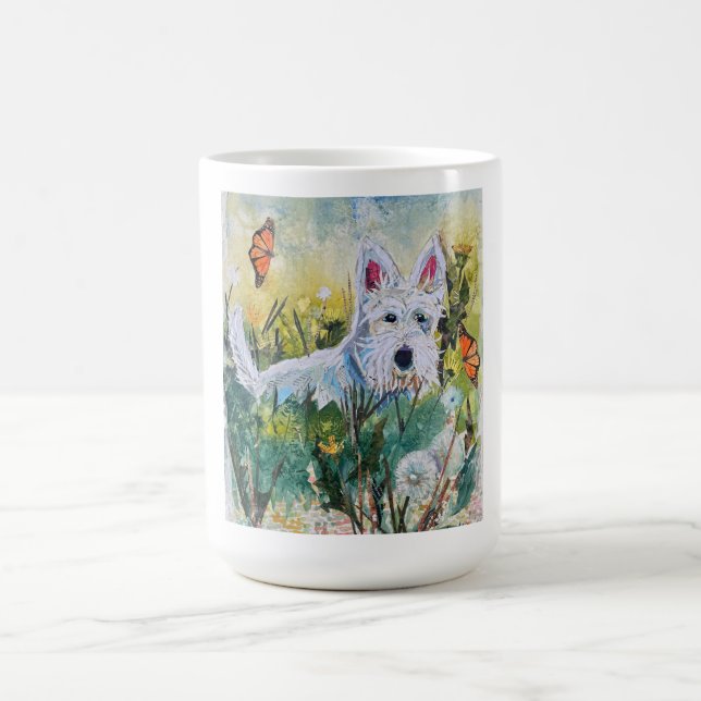 Caneca De Café Happy Scottie in a Field (Centro)