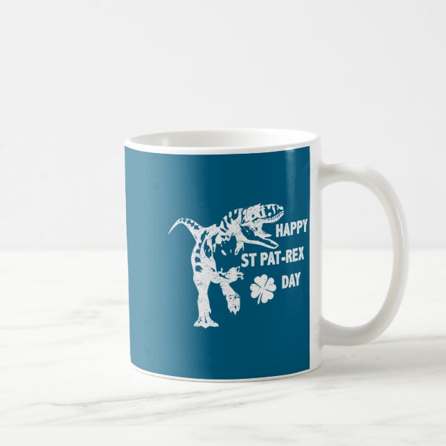 Caneca De Café Happy St. Pat-rex Day Funny T-rex Dinosaur St Patr (Direita)