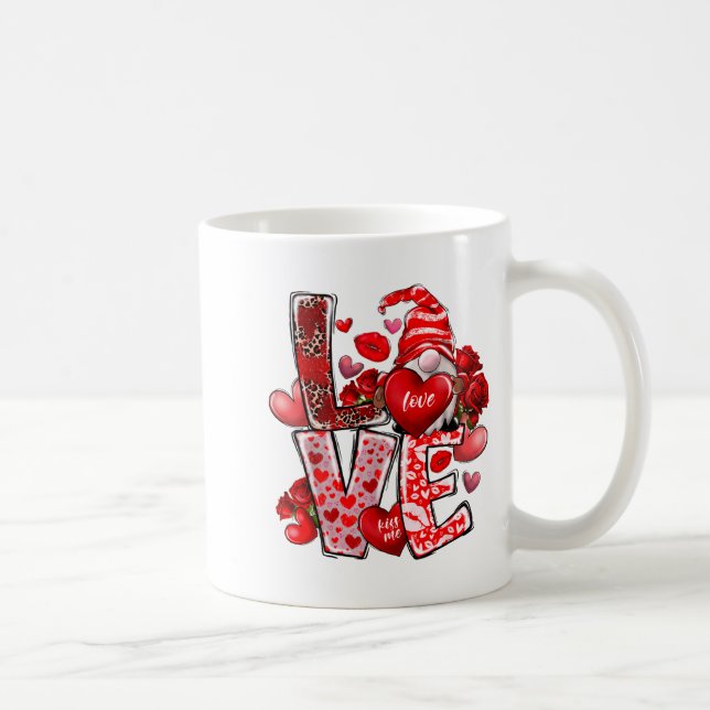 Caneca De Café Happy Valentine Gnome Heart Valentine's Day Couple (Direita)