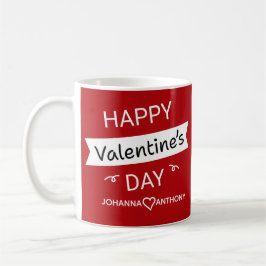 Caneca De Café Happy Valentine’s Day – Cute Valentine Love Custom