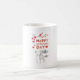 Caneca De Café Happy Valentine’s Day – Romantic Couple