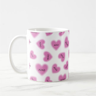 Caneca De Café Happy Valentines Day Hugs and Kisses Modern 