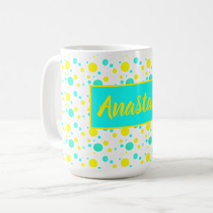 Caneca De Café Happy Vibis Anastasia Adicione Seu Nome Café Mug C
