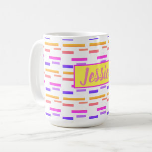 Caneca De Café Happy Vibis Jessica Adicione Seu Nome Café Mug Cup