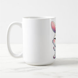 Caneca De Café Happy Watercolor Bunny