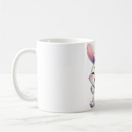 Caneca De Café Happy Watercolor Bunny