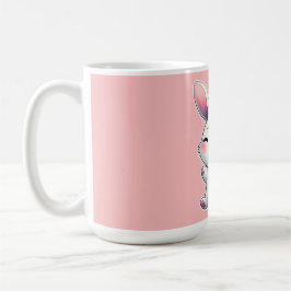Caneca De Café Happy Watercolor Bunny