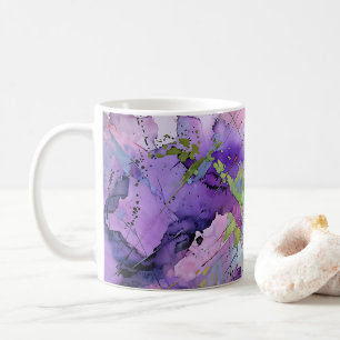 Caneca De Café "Harmonia Chaótica" Arte Abstrato Contemporânea