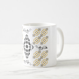 Caneca De Café Harmonia do ouro - Mug Design com Padrão Árabe