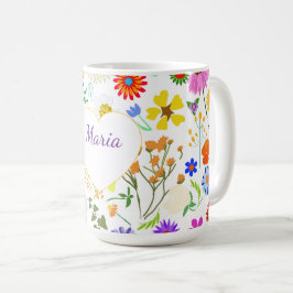 Caneca De Café Harmonia floral em Springtime
