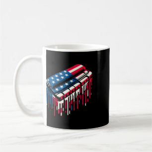 Caneca De Café Harmônica de Gotejamento de Tinta Bandeira America