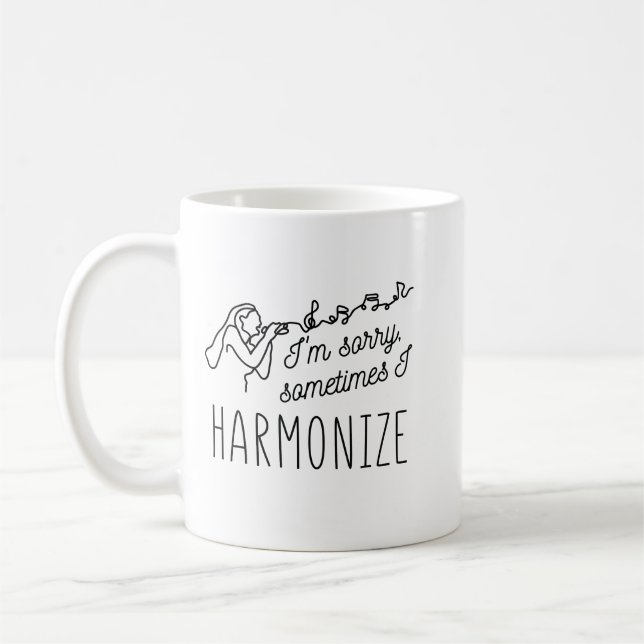 CANECA DE CAFÉ HARMONIZE CANTAR, LAMENTO, ÀS VEZES HARMONIZO (Esquerda)