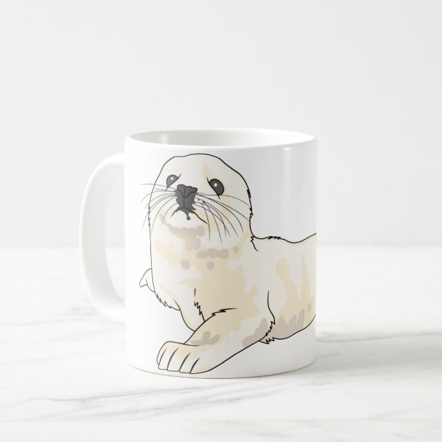 Caneca De Café Harp Seal Pup (Frente Esquerda)